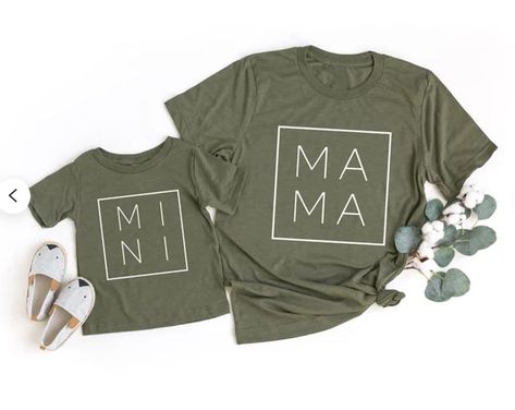 Mini Tees, Shirt Outfit Summer, Mommy And Me Shirts, Mom Of Boys Shirt, Mama And Mini, Mommy Shirts, Mommy And Me Shirt, Matching Halloween, Matching Tees