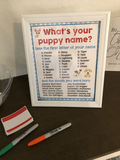 Doggy Birthday Party Games, Puppies First Birthday Party, Birthday Party For Puppy, 2nd Birthday Paw-ty, Puppy And Kitty Themed Birthday Party, First Birthday For Dog Puppy Party, Birthday Party Themes For Dogs, Puppy Themed Party Games, Food For Dog Themed Birthday Party