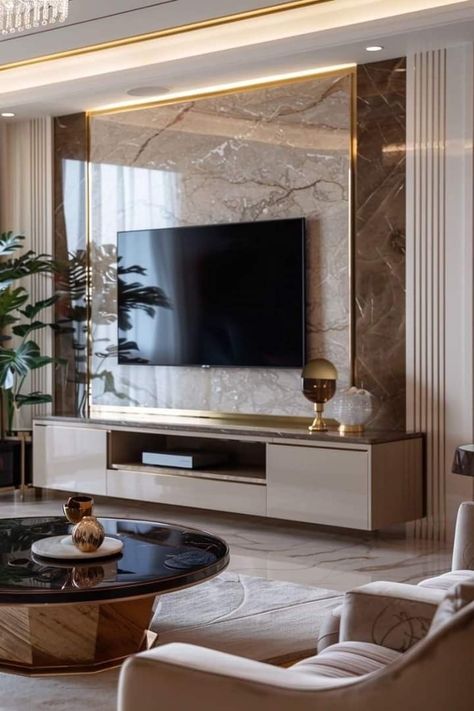 Tv Wall Design Luxury, Tv Cabinet Design Modern, Lcd Unit, Lcd Units, Backdrop Tv, Modern Tv Unit Designs, Tv Walls, Tv Unit Design Modern, Tv Unit Furniture Design