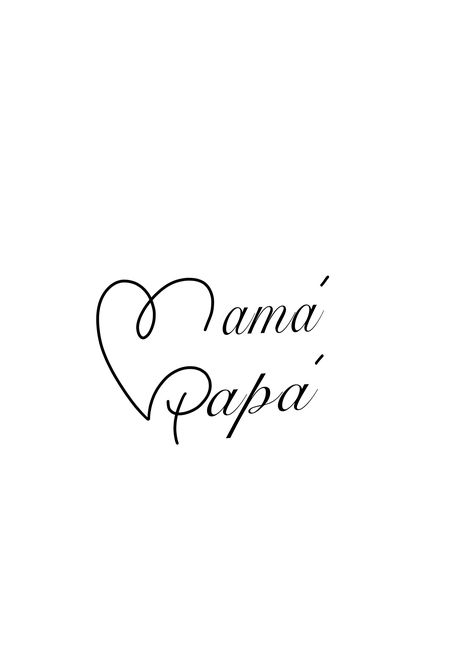 Mom And Dad Tattoo, Papa Tattoo, Mom Dad Tattoo, Mom Dad Tattoo Designs, Rip Dad, Mama Tattoo, Basic Tattoos, Mom Tattoo Designs, Pretty Hand Tattoos