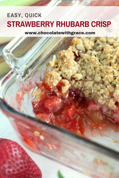 Ww Rhubarb Recipes, Dessert Oatmeal, Recipes Rhubarb, Crunchy Oatmeal, Strawberry Rhubarb Recipes, Rhubarb Recipes Crisp, Oatmeal Dessert, Oatmeal Crumble, Strawberry Rhubarb Crumble