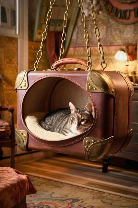 Cat Litter Cabinet, Diy Cat Hammock, Koti Diy, Niche Chat, Cat Patio, Pet Rat, Cat Hotel, Diy Cat Tree, Cat House Diy