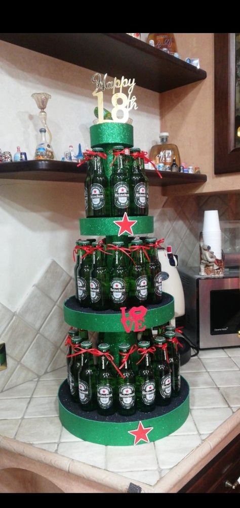 Beer Bottle Cake, Heineken Beer Bottle, Heineken Beer, Bottle Cake, Beer Bottle, Beer, Cake