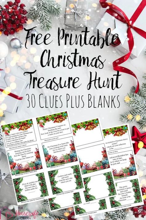 Christmas Treasure Hunt For Kids, Christmas Gift Hunt, Christmas Treasure Hunt, Scavenger Hunt Riddles, Christmas Riddles, Treasure Hunt For Kids, Treasure Hunt Clues, Christmas Scavenger Hunt, Scavenger Hunt Clues