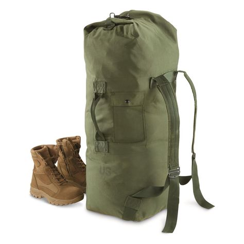 U.S. Military Surplus Duffel Bag, Used - 135779, Military & Camo Duffle Bags at Sportsman's Guide Army Duffle Bag, Sling Bag Canvas, Canvas Duffel Bag, Under Armour Sweatshirts, Camo Purse, Military Bag, German Military, Holdall Bag, Duffel Bag Backpack