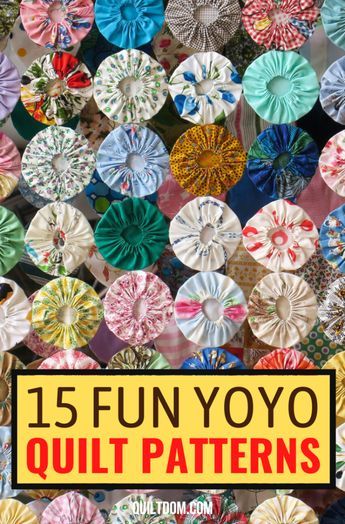 Yoyo Projects, Fabric Yo Yos, Yo Yo Projects, Yo Yo Quilts, Yoyo Crafts, Yo Yo Crafts, Yoyo Quilt, Advanced Sewing Projects, Suffolk Puffs