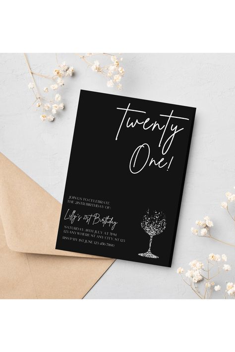 21st Birthday Ideas Invitations, Black Tie 21st Birthday, 21 Invitations Design, 21st Invitations Design, 21 Birthday Invitations Ideas, 21 Birthday Invitations, 21st Birthday Invitations Templates, Black Party Invitations, 18th Birthday Party Invitations