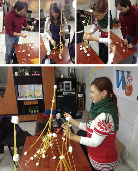 team building awesomeness Marshmallow Challenge, Work Team Building, Escape The Room, Destination Imagination, Math Enrichment, Tower Games, Team Building Games, What Team, Ted Talk