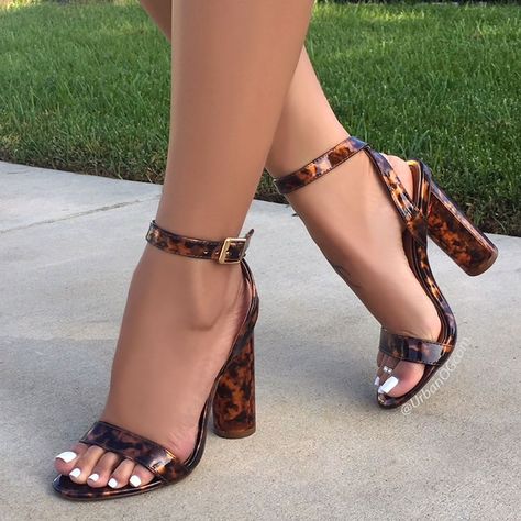 Show us your wild side 😉 ⠀ Searc Trendy Leopard Print High Heels, Leopard Print High Heels With Heel Strap, Luxury Leopard Print Leather Heels, Stylish Heels, Chic Leopard Print Heels With 4-inch Heel, Chic 4-inch Heel Leopard Print Heels, Cute Toes, Beautiful High Heels, Cute Heels