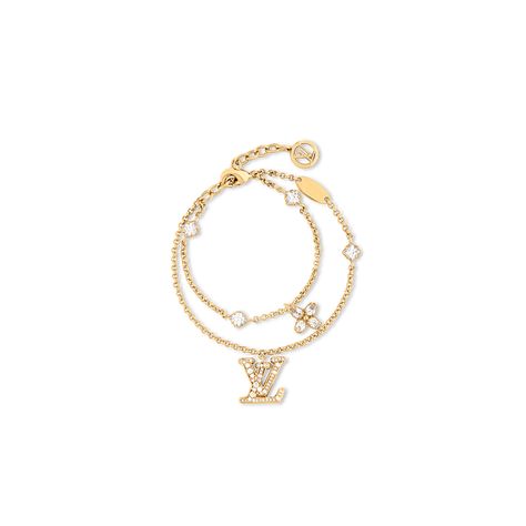 LOUIS VUITTON® - Lady Lv Bracelet - Gold Gold Swarovski Bracelet, Jewelry Louis Vuitton, Gold Silver Jewelry Mix Jewellery, Gold Designer Bracelet, Expensive Jewlery, Lv Bracelet, Lv Jewelry, Parfum Victoria's Secret, Louis Vuitton Bracelet