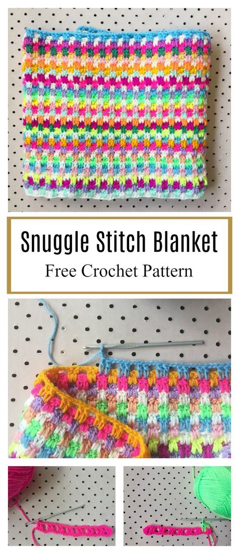 Snuggle Stitch Blanket, Kat Haken, Striped Crochet Blanket, Drops Baby, Stitch Blanket, Confection Au Crochet, Crochet For Beginners Blanket, Crochet Simple, Crochet Diy