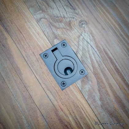 Recessed Trap Door Pull - BRONZE Hidden Trap Door In Floor, Basement Trap Door Ideas, Diy Trap Door, Deck Trap Door Ideas, Trap Door On Deck, Trap Door To Crawl Space, Floor Trap Door, Crawl Space Access Door In Floor, Attic Door Ideas Pull Down