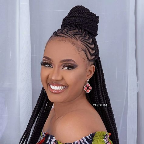 Beautiful Cornrow Hairstyles For My Ladies With The Swag - YKM media Lines Braids Hairstyles, Lines And Braids Hairstyles, Braids Lines Hairstyles, Lines Hairstyles, Latest Braided Hairstyles, Cornrows Braids For Black Women, Feed In Braids Hairstyles, Box Braids Hairstyles For Black Women, Braids Hairstyles Pictures