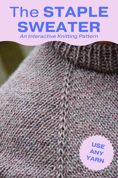 gray knitted sweater Simple Knitting Patterns Sweaters, Knit Sweater Construction, Free Top Down Sweater Knitting Patterns, Raglan Knitting Pattern Free, Top Down Knit Sweater Pattern Free, Top Down Knitting Patterns, Top Down Sweater Patterns Free Knitting, Raglan Sweater Knitting Pattern, Pullover Sweater Knitting Pattern