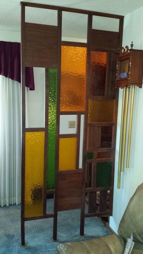 Tension Pole Room Divider, Diy Wall Divider Ideas Small Spaces, Midcentury Room Dividers, 70s Room Divider, Mcm Room Divider, Wooden Screen Divider, Mid Century Screen, Room Divider Bedroom, Mid Century Modern Room Dividers