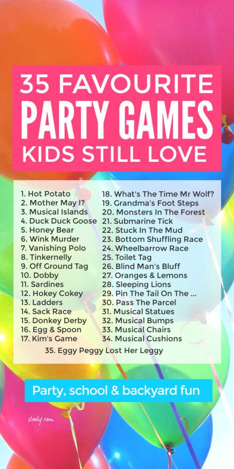 Fabulous fun kids party games for birthday parties, family get togethers, school playgrounds and backyards. Classic favourites we played as children that are still brilliant now indoors and outside. #partygames #familygames #kidspartygames #indoorgames #outdoorgames Birthday Games For Preschoolers, School Birthday Games, Childrens Birthday Games, Birthday Games For Family, Best Birthday Party Games, Classic Birthday Party Games, 3 Year Birthday Party Games, B Day Party Games, Children’s Party Games