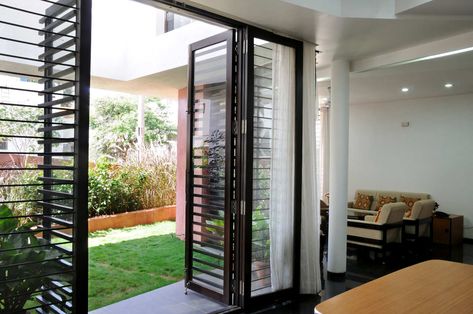 Gallery of B House / Cadence - 11 Balcony Door Design, Home Grill Design, Modern Window Grill, Home Window Grill Design, Window Grill Design Modern, Door Grill, Balcony Grill, Balcony Grill Design, Grill Door Design