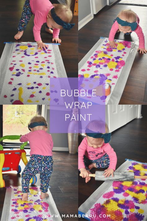 Bubble Wrap Stomp Painting, Bubble Wrap Sensory Activities, Bubble Wrap Process Art, Bubble Wrap Activities Eyfs, Bubble Wrap Sensory Play, Bubble Wrap Activities For Toddlers, Bubble Wrap Art Preschool, Craft With Bubble Wrap, Sensory Painting Activities