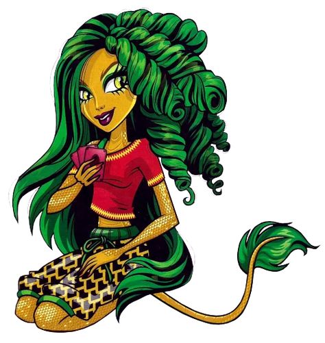 Monster High Dead Tired, High Artwork, Monster High Wiki, Jinafire Long, Long Artwork, Skelita Calaveras, Dark Green Hair, Ghoulia Yelps, Profile Art