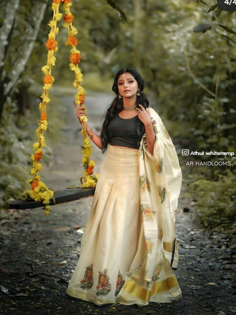 Kerala Traditional Skirt And Blouse, Kerala Saree Skirt And Top, Kerala Set Pavada Blouse, Kerala Style Dhavani Set, Set Skirt And Top Kerala, Pavada Blouse Kerala, Traditional Skirt And Top Kerala, Set Pavada And Blouse, Kerala Skirt And Top Designs