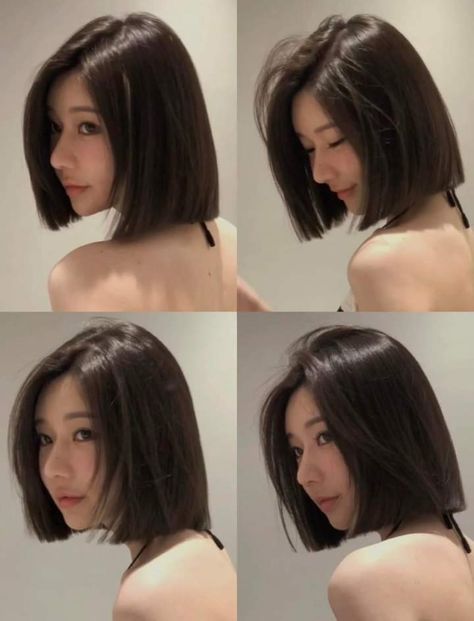 Short Ulzzang Hair, Korean Long Bob Haircut, Straight Cut Bob Shoulder Length, Korean Long Bob, Bob Cut Hairstyles Short, Short Grunge Hair Straight, Short Haircut Korean, Korean Haircuts For Women, Haircut Bob Medium