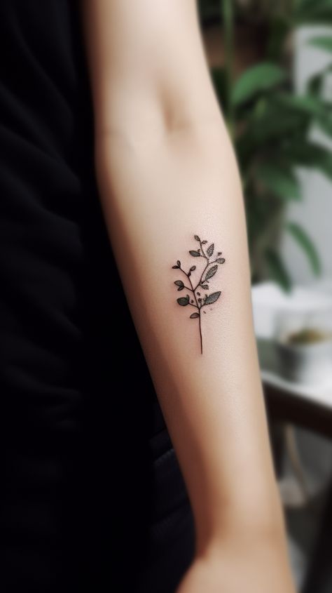 Small plant tattoos featuring nature-inspired designs, perfect for showcasing your love for the natural world. Plant Tattoos, Latest Tattoos, Plant Tattoo, Face Tattoos, Tattoo Trends, Nature Tattoos, Small Plants, The Trend, Geometric Art