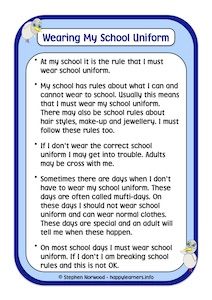 Explaining school rules on uniform School Uniform Essay, School Rules, Social Stories, I School, Teaching Kids, Education, Quick Saves