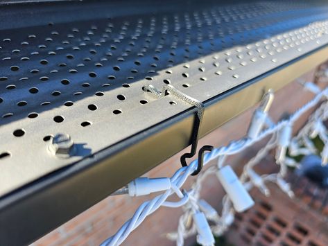 Hanger for Christmas lights on gutters with gutter guard. 20 hangers Christmas Light Hangers Outdoor, Christmas Lights Verses Gutter Guards, Gutter Guards, Light Hanger, Hanging Christmas Lights, Gutter Guard, Plastic Hangers, Christmas Light, Light Holder