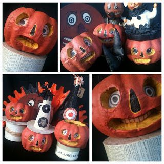 How to Make Folk Art Jack-o-Lanterns from Dollar Store Pumpkins | Halloween Culture Halloween Folk Art, Folding Origami, Foam Pumpkins, Make Halloween, Manualidades Halloween, Halloween 4, Primitive Halloween, Halloween Greetings, Vintage Halloween Decorations