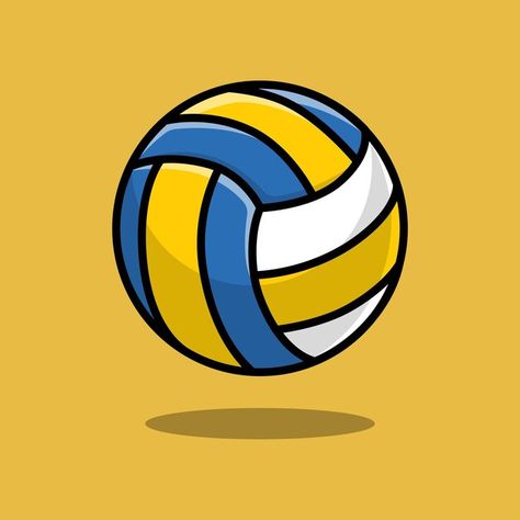 Volleyball Illustration Art, Volleyball Animation, Haikyuu Ball, Volleyball Ball Drawing, Volleyball Drawings, Volleyball Painting, Volleyball Cartoon, 2024 Bingo, Cartoon Volleyball