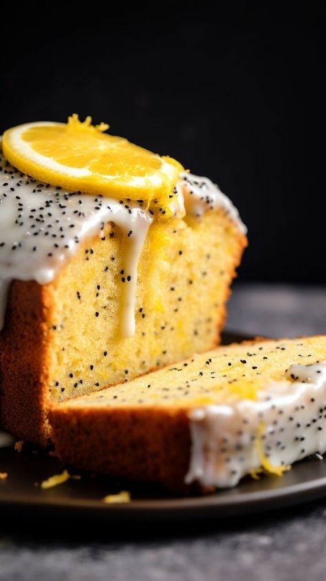 Lemon Poppy Cake, Lemon Poppyseed Loaf, Poppy Cake, Lemon Poppyseed Cake, Lemon Poppy Seed, Lemon Poppy, Lemon Pound Cake, Lemon Poppyseed, Poppy Seed