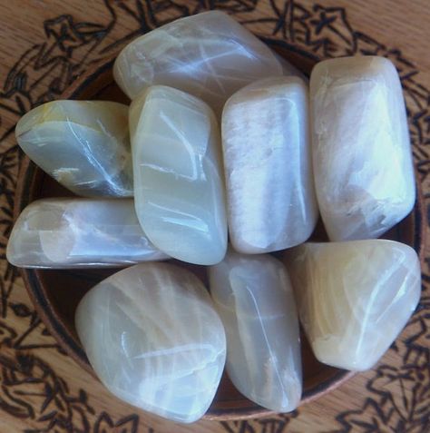 JUMBO MOONSTONE, AA Quality Tumbled Gem in Jewelry Pouch for Full Moon Magic, Divination, Psychic Powers, Gentle Protection, Restfulness by ArtisanWitchcrafts, $5.95 Psychic Powers, Pretty Rocks, Mineral Stone, Rocks And Gems, Energy Crystals, Gems And Minerals, Crystal Gems, Crystals Minerals, Divine Feminine