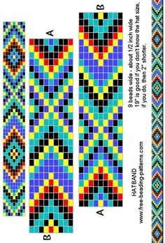 Free Native Bead Loom Patterns | Free Native American Beading Patterns | loom beading bracelet pattern Indian Beadwork, Native American Beadwork Patterns, Native Beading Patterns, Bead Loom Designs, Loom Jewelry, Bead Loom Pattern, Loom Bracelet Patterns, Motifs Perler, Beadwork Designs