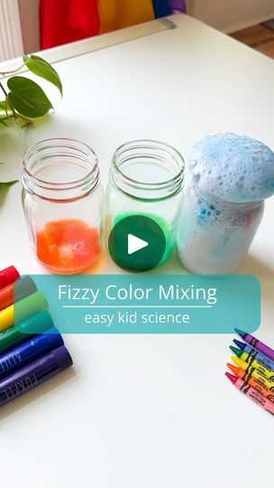 Fizzy Color Mixing Experiment, Mixing Primary Colors, Learning Activities For Kids, Art Learning, Simple Science, Ladybug Crafts, Science Activity, Kids Studio, Easy Science