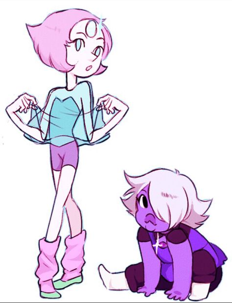 80's Pearl and Amethyst! (Found of tumblr, not my work) Steven Universe Jamie, Perla Steven Universe, Amethyst Steven Universe, Steven Uni, Pearl Steven Universe, Pearl Steven, Steven Universe Comic, Steven Universe Fanart, Universe Art