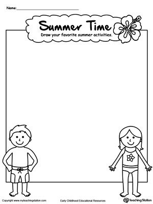 **FREE** Drawing Summer Activities Printable Worksheet Worksheet. Explore your child's creativity with this fun summer activity drawing worksheet. Drawing Worksheet, Drawing Beach, Kindergarten Drawing, Drawing Summer, Summer Kindergarten, Summer Worksheets, Summer Images, Activities Printable, Summer Coloring