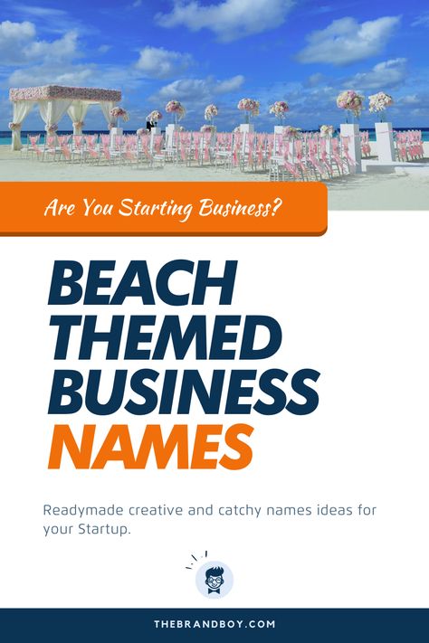 Are you a sealover? Fond of the beach? Well, starting a beach themed business will be a great idea as per the requirements.   #BusinessNames #CatchyNamee #NamesIdea #SmallBusinessNames #BeachThemedNames Ocean Business Names, Coastal Business Names, Beachy Business Names, Unique Resort Name Ideas, Beach Boutique Ideas, Beach Names Ideas, Store Names Ideas, Unique Resorts, Shop Name Ideas