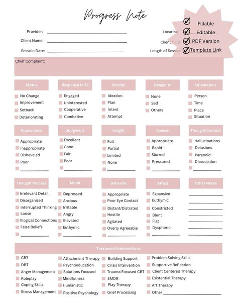 Comprehensive Therapy Progress Note Group Therapy Notes Template, Therapy Session Notes Template, Therapist Schedule Template, Therapy Progress Notes Templates, Pre Therapy Notes, Lpc Counseling, Soap Notes Counseling, Therapy Notes Template, Mental Selfcare