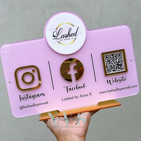 Social Media Business LOGO Sign | Custom Business Sign | Beautician Salon Hairdresser Custom Business Ideas, Logo Display Ideas, Vendor Signage, Resin Signs, Acrylic Logo Sign, Beauty Sign, Beauty Shop Decor, Salon Hairdresser, Business Logo Sign