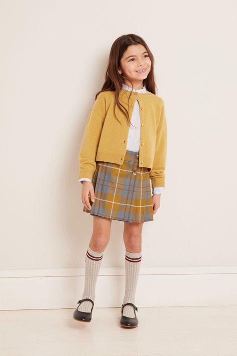 Bonpoint Back To School 2023 capsule @bonpoint #Bonpoint #falloutfits2023 #fw23 #fall #winter #fallwinter2023 #childrens #kids #childrenswear #kidswear #kidsfashion #girls #kidsfashionblog #yellow Back To School 2023, Fall Fashion Ideas, Kids Fashion Blog, Yellow Skirt, Kids Fashion Clothes, School Fashion, Kids' Fashion, School Outfits, Wearing Dress