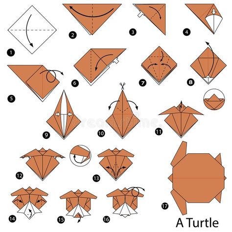 Origami Tortoise, Easy Origami Animals, Origami Easy Step By Step, Origami Turtle, Origami Step By Step, Creative Origami, Origami Patterns, Origami Bird, Instruções Origami