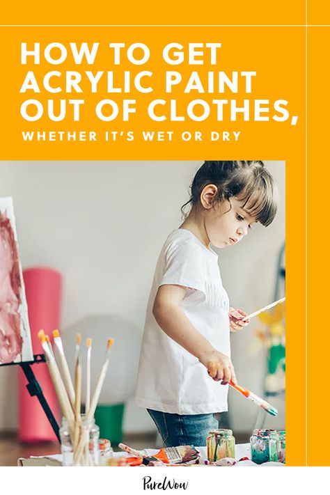 Acrylic Paint Out Of Clothes, How To Get Wet, Paint Out Of Clothes, Cleaning Art, Remove Acrylic Paint, Remove Acrylics, Family Advice, School Painting, Diy Home Cleaning