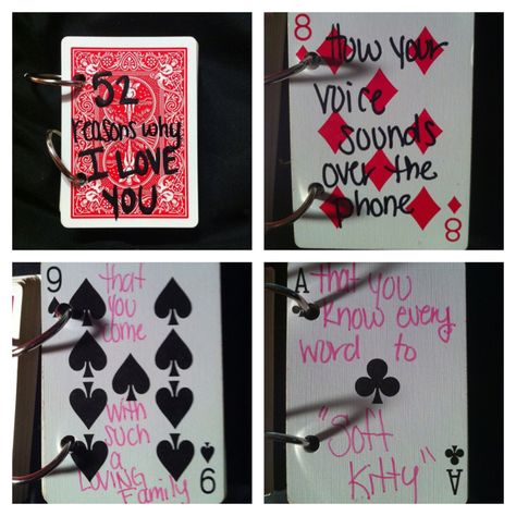 Deck Of Cards Valentines Day, Geek Valentine, 52 Reasons Why I Love You, Valintines Day, Gifts Board, 52 Reasons, Reasons I Love You, A Deck Of Cards, Personalised Gifts Diy