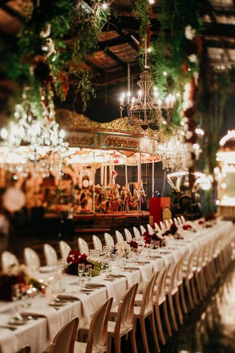 Epic Sydney wedding at Fairground Follies - photography by Lara Hotz Fairground Wedding, Antique Carousel, Carnival Wedding, Epic Wedding, Kat Graham, Warehouse Wedding, Restaurant Wedding, Sydney Wedding, Wedding Reception Venues