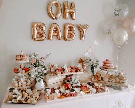 Our Baby Shower + Grazing Table – Learning with Whimsy Baby Shower Grazing Table, Table Baby Shower, Table Baby, Fertility Clinic, Baby Shower Deco, Mommy To Bee, Shower Desserts, Baby Balloon, Baby Shower Desserts