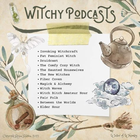 Witchy Podcasts, Water Of Whimsy, Water Witchcraft, Green Witchcraft, Witch Tarot, Wiccan Magic, Witch Spirituality, Witchy Tips, Eclectic Witch