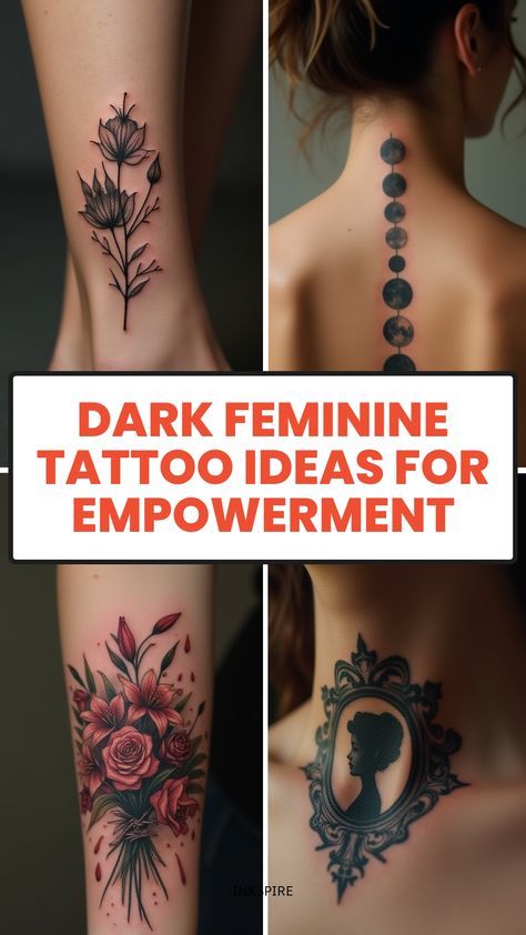 Anatomy Inspired Tattoos, Dainty Female Tattoos, Best Tattoo Ideas For Women Unique, Breaking Free Tattoo Strength, Tattoos 2024 Woman, Dark Colored Tattoos, Spiritual Feminine Tattoos, Starke Frau Tattoo, New Tattoo Ideas For Women Unique