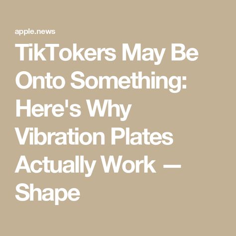 TikTokers May Be Onto Something: Here's Why Vibration Plates Actually Work — Shape Vibration Plate Before And After, Vibration Plate Benefits, Plate Exercises, Sports Training Facility, Vibration Plate Exercises, Vibration Plate, Sports Training, Arm Workout, Technology