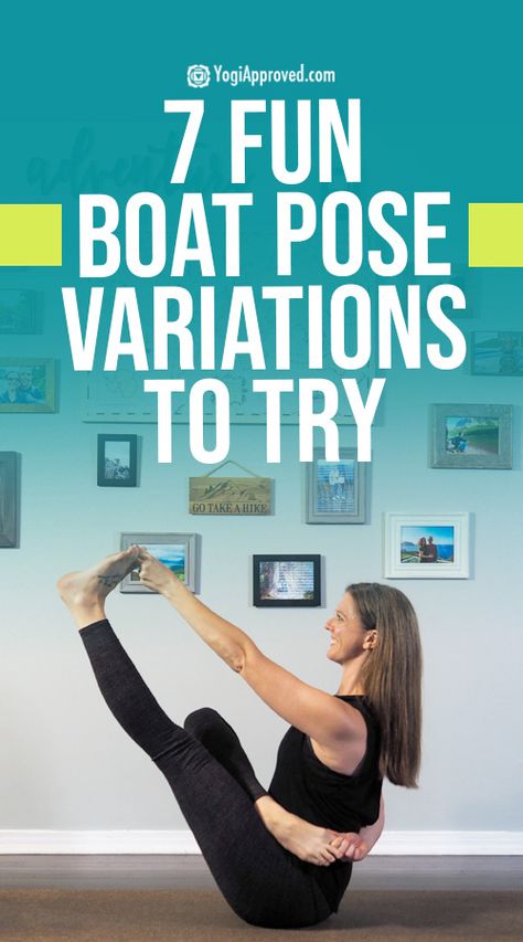 Try These 7 Fun Navasana (Boat Pose) Variations | YogiApproved.com Yoga Boat Pose, Navasana Boat Pose, Boat Pose Yoga, Grasshopper Pose, Yoga Goals, Yoga Articles, Yoga Ideas, Butterfly Pose, Yoga Daily