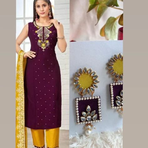 Purple - wine is a good combination..... ... Ethnic dress - ethnic Earrings .. We do Customised Jewellery as per your outfits ... Fabric jewellery. Silver Earrings Fabric necklace set Haldi / Mehendi Jewellery Fabric Mangalsutra .. Click on below 👇to order https://wa.me/c/919321155207 #instagram #instafashion #fashiongram #jewellerytrends #fabricjewelry #necklace #trendingfashion #sustainablejewelry #fashionstyle #handmadejewelry #handcraftedjewelry #uniquejewelry #earringswag #tre... Fabric Mangalsutra, Mehendi Jewellery, Customised Jewellery, Earrings Fabric, Fabric Jewellery, Purple Wine, Fabric Necklace, Jewellery Silver, Ethnic Dress